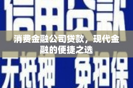瀍河消费金融公司贷款，现代金融的便捷之选