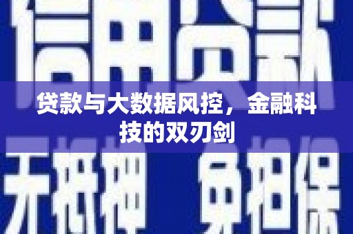 瀍河贷款与大数据风控，金融科技的双刃剑