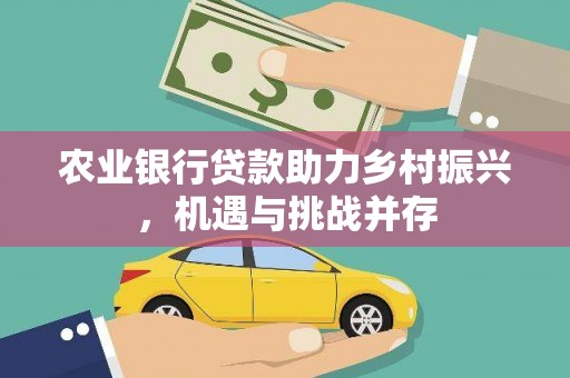 瀍河农业银行贷款助力乡村振兴，机遇与挑战并存