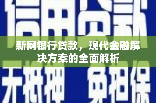 瀍河新网银行贷款，现代金融解决方案的全面解析