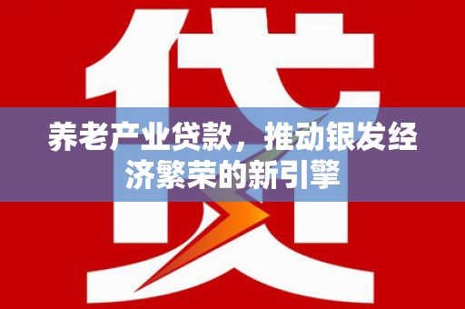 瀍河养老产业贷款，推动银发经济繁荣的新引擎